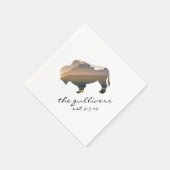 Serviette En Papier Bison Mariage rustique (Coin)