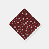 Serviette En Papier Bison noir rouge Plaid Snowflake hiver Noël (Coin)