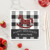 Serviette En Papier bison rustique plaid cheval rocking heureux vacanc (En situation)