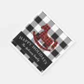 Serviette En Papier bison rustique plaid cheval rocking heureux vacanc (Coin)