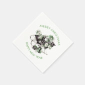 Serviette En Papier Bison vert et noir - Chaussure et emballage (Coin)