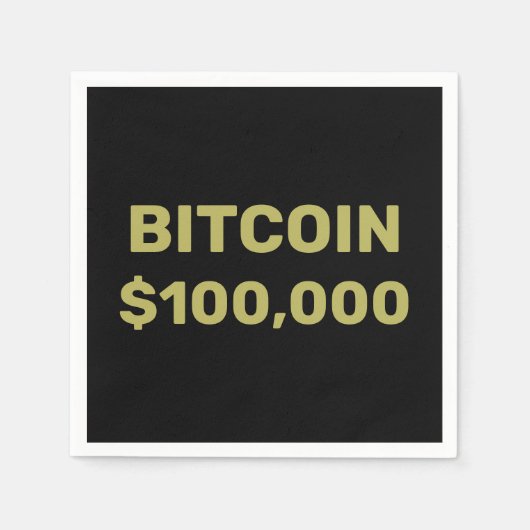 Serviette En Papier Bitcoin 100000 Célébration (Devant)