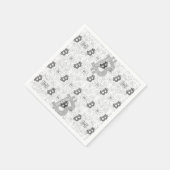 Serviette En Papier Bitcoin Digital Cryptomonnaie Blanc Noir (Coin)
