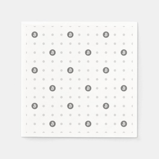 Serviette En Papier Bitcoin Polka Dot Paper Napkin (Devant)