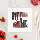 Serviette En Papier Bite me - Citation Cool - Halloween - Bat (En situation)