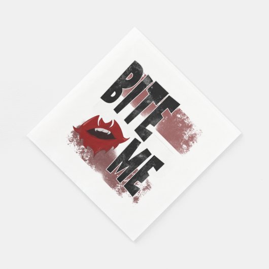 Serviette En Papier Bite me - Citation Cool - Halloween - Bat (Coin)