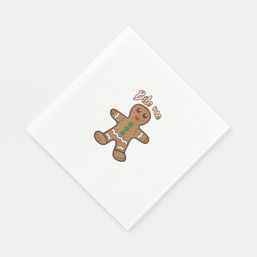 Serviette En Papier Bite Me Gingerbread Funny Cookie Christmas Thanksg (Coin)