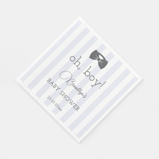 Serviette En Papier Bitty Bow Oh Boy Baby shower (Coin)
