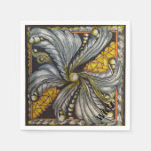 Serviette En Papier Black and Gold Mosaic (Devant)