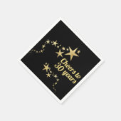 Serviette En Papier Black and Gold Stars à 30 ans Anniversaire (Coin)