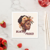 Serviette En Papier Black and proud (En situation)