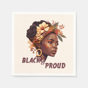 Serviette En Papier Black and proud