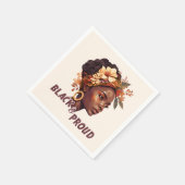 Serviette En Papier Black and proud (Coin)