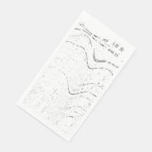 Serviette En Papier Black And White Abstract Swirl Rustic Wedding (Coin)