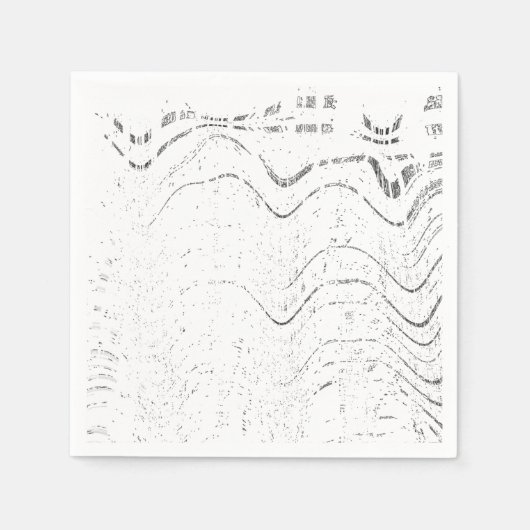 Serviette En Papier Black And White Abstract Swirl Rustic Wedding (Devant)