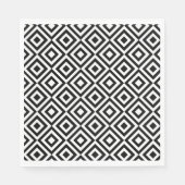 Serviette En Papier Black and white diamond pattern (Devant)