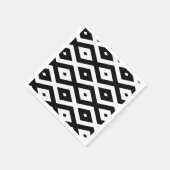 Serviette En Papier Black and white diamond pattern (Coin)