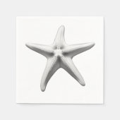Serviette En Papier Black and White Starfish (Devant)