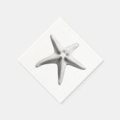 Serviette En Papier Black and White Starfish (Coin)