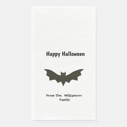 Serviette En Papier Black Bat Halloween (Devant)
