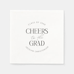 Serviette En Papier Black Blanc Personnalisé Chevaux Grad Party