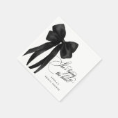 Serviette En Papier Black Bow Elle Attache La Fête des mariées de noeu (Coin)