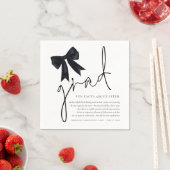 Serviette En Papier Black Bow Grad Script Fun Facts Graduation Party (En situation)