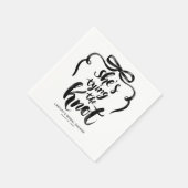 Serviette En Papier Black Bow She's Tying the Knot Bridal Shower (Coin)