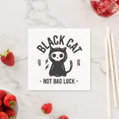 Serviette En Papier Black cat (En situation)