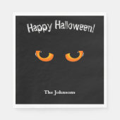 Serviette En Papier Black Cat Eyes Halloween Party Naples (Devant)