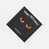 Serviette En Papier Black Cat Eyes Halloween Party Naples (Coin)