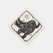 Serviette En Papier Black Cat Halloween Party Napkin (Coin)