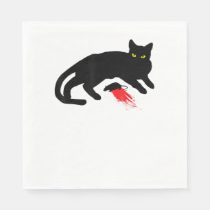Serviette En Papier Black Cat Killer instincts Dead Mouse Punk Goth