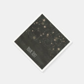 Serviette En Papier Black Celestial Dark Starry Sky tourbillonne N'imp (Coin)