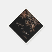 Serviette En Papier Black Copper Goth Wedding (Coin)