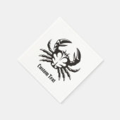 Serviette En Papier Black Crab (Coin)