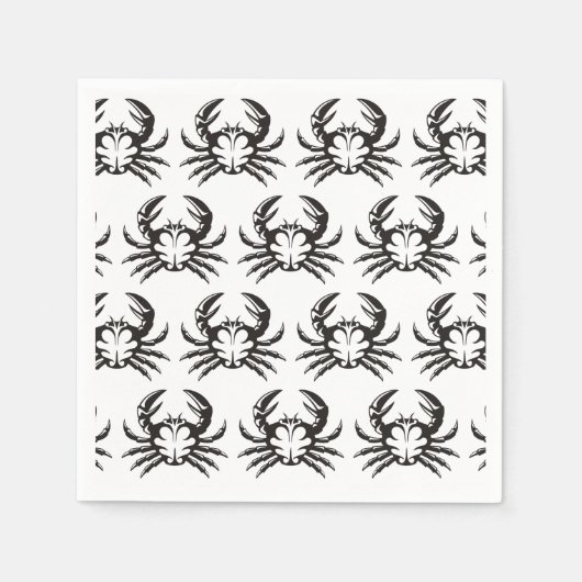 Serviette En Papier Black Crab (Devant)