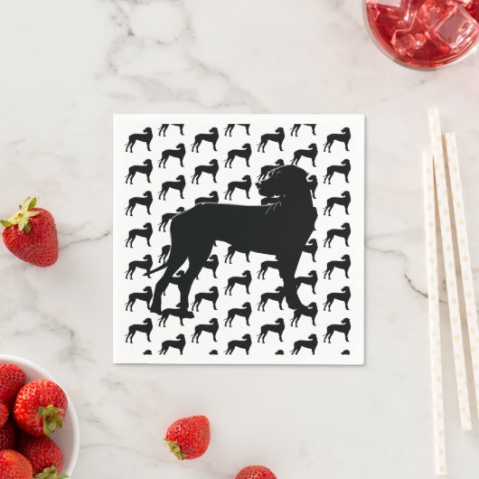 Serviette En Papier Black Dane, Big Dog (En situation)