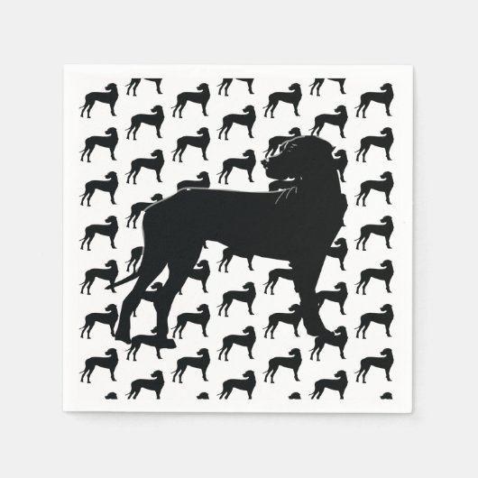 Serviette En Papier Black Dane, Big Dog (Devant)