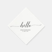 Serviette En Papier Black | Elégant Stylish Letting Hello Party (Coin)