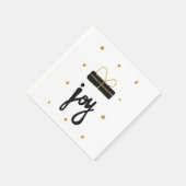Serviette En Papier Black et or Joie cadeau cadeau de cadeau sophistiq (Coin)