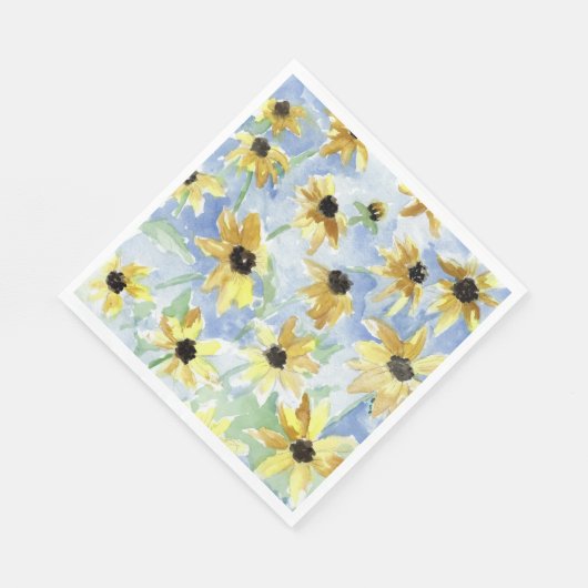 Serviette En Papier Black Eyed Susan Floral (Coin)