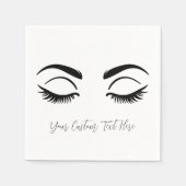 Serviette En Papier Black Eyelashes Lashes Beauté Lash (Devant)
