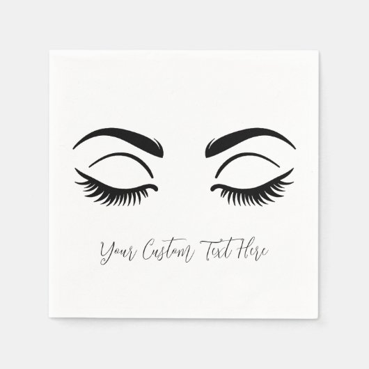 Serviette En Papier Black Eyelashes Lashes Beauté Lash (Devant)