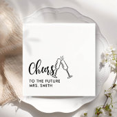 Serviette En Papier Black Future Mme Modern Fête des mariées