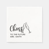 Serviette En Papier Black Future Mme Modern Fête des mariées (Devant)