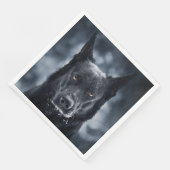 Serviette En Papier Black German Shepherd (Coin)