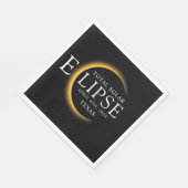 Serviette En Papier Black & Gold 2024 Texas Total Solar Eclipse (Coin)