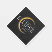 Serviette En Papier Black & Gold 2024 Texas Total Solar Eclipse (Coin)