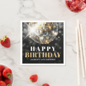 Serviette En Papier Black Gold 50th Birthday Party (En situation)